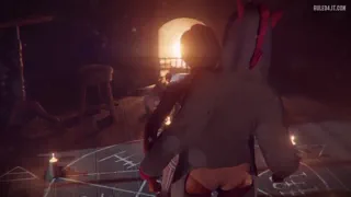 Lara Croft Fucked with Huge Horsecock Strapon [WildeerStudio]