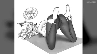 Frieren in yoga pose (Nivriae) [Sousou No Frieren]