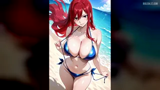 Erza Scarlet ❤️ 🔥 [Fairy Tail] (Lustrouslewds) [u/Lustrous_Lewds]