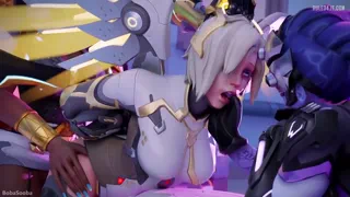 After loosing Mercy's medical skills are no longer needed, so she became a stress relief fucktoy instead~ [u/EquinePet]