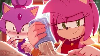 Amy and Blaze - handsy love (Bone_of_arc) [Sonic The Hedgehog] [u/Cantignorethis]