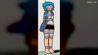Ramona Flowers finding herself taped up and gagged and forced to wear a humiliating outfit [u/Educational-Arm9484]