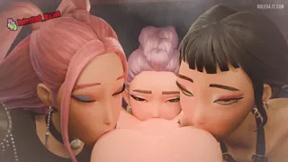 Worshipped By Huntrix - Mira, Rumi, and Zoey [Kpop Demon Hunters] (Infected_heart) [u/A_MASSIVE_PERVERT]