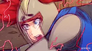 Looks like her warrior shield won't help her against those throbbing cocks~ [u/Itscatalinaxoxo]