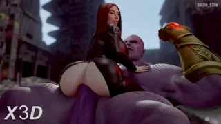 Black widow and Thanos (X3d) [Avengers] [u/Sarah_4k]