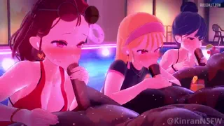 Akane, Ruby &amp; Kana's Poolside Audition ❤️ (@kinrannsfw) [Oshi No Ko] [u/Kinran_]