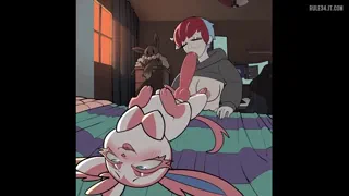 "Mmph~ Gllk~ C-Can't let my pokemon be so p-pent up and distracted while b-battling, hehe~ J-Just relax~" [u/Nyaivy_]