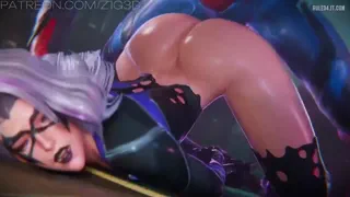 Black Cat getting pounded by Spider-Man (Z1g3d) [Marvel Rivals] [u/Poke-Oji]