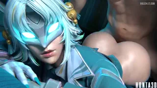 White Fox getting proneboned (Honta) [Marvel Rivals] [u/EroTamaX]