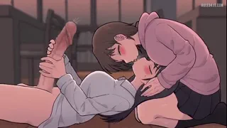 Mmmfggghhh~ f-fuckk... I'm so so so sorry I'm disgusting... I can barley aim this thing while your sucking on my tongue~ I'm so filthy I'm sorry I got it in your hair.. [u/Chainsawsexchange]