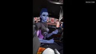 Tracer from Overwatch Kisses Widowmaker - Lipstick Fetish (Eh Art Thingies) [Overwatch] [u/XXayaHXx]